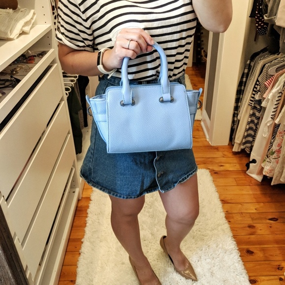 Leather Double Turn-lock Mini Shoulder Bag - Picture 3 of 6